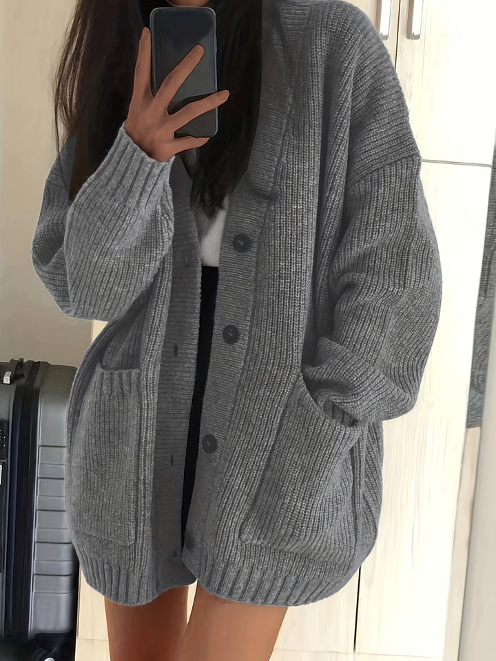 Maisie | Avslappnad Knapp-Front Kardiagan