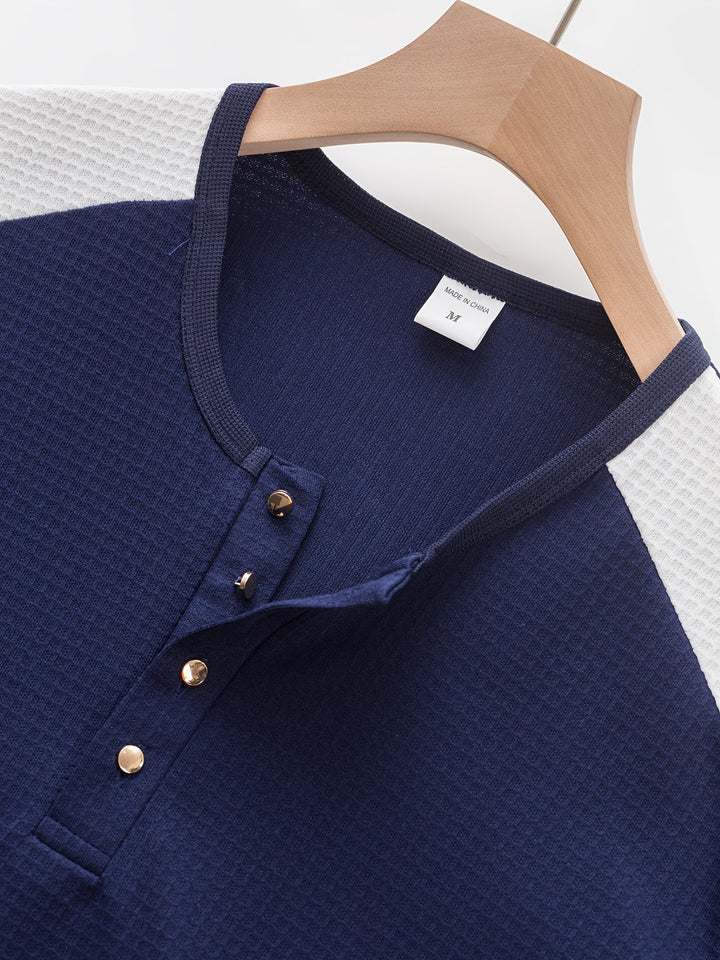 Curtis | Texturerad långärmad Henley