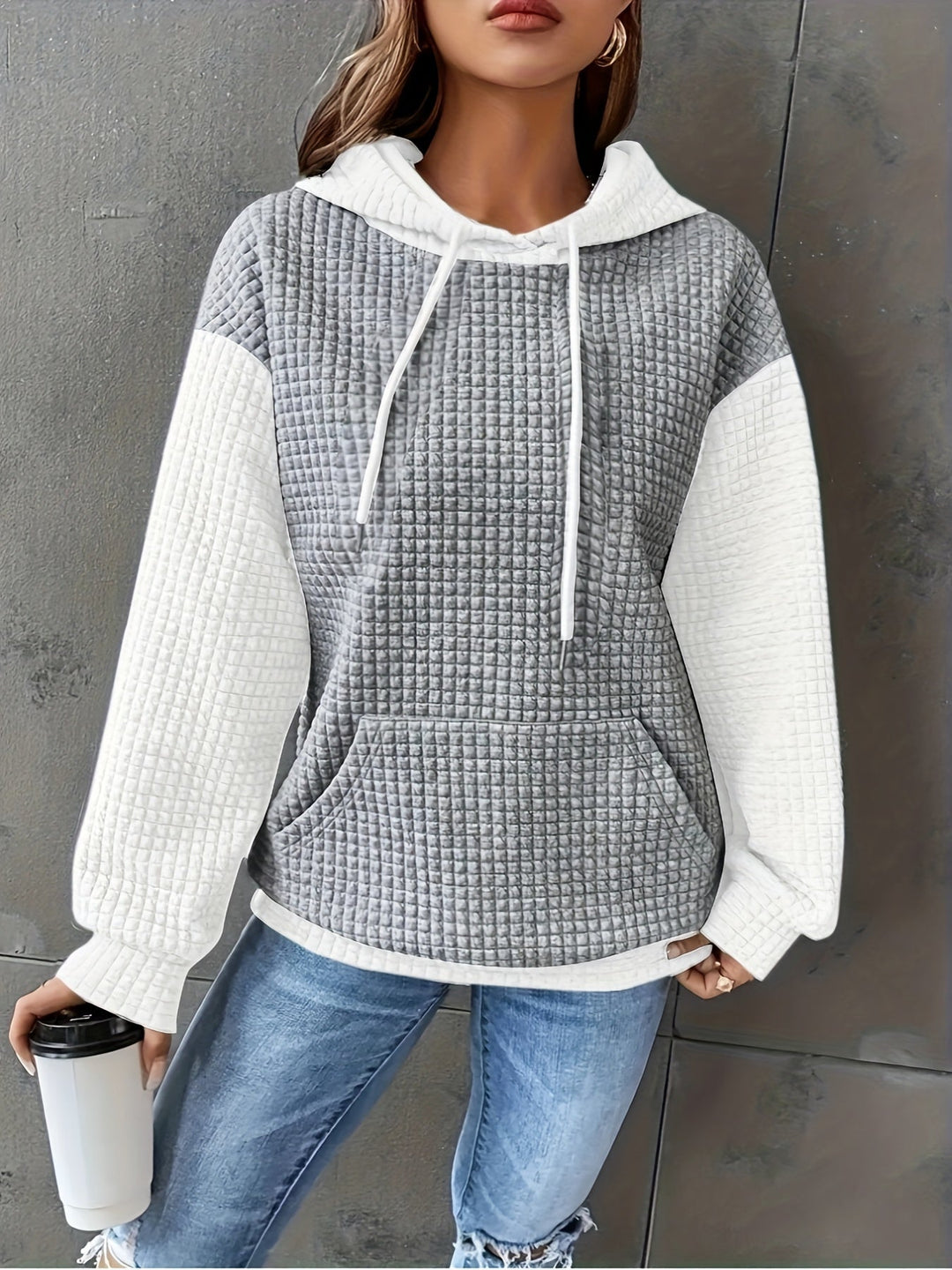 Brenna | Mysig Hoodie med Vaffelstruktur