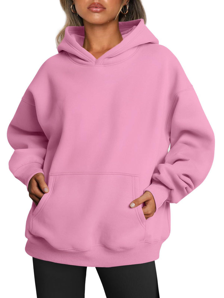 Oversize hoodie med fleecefoder