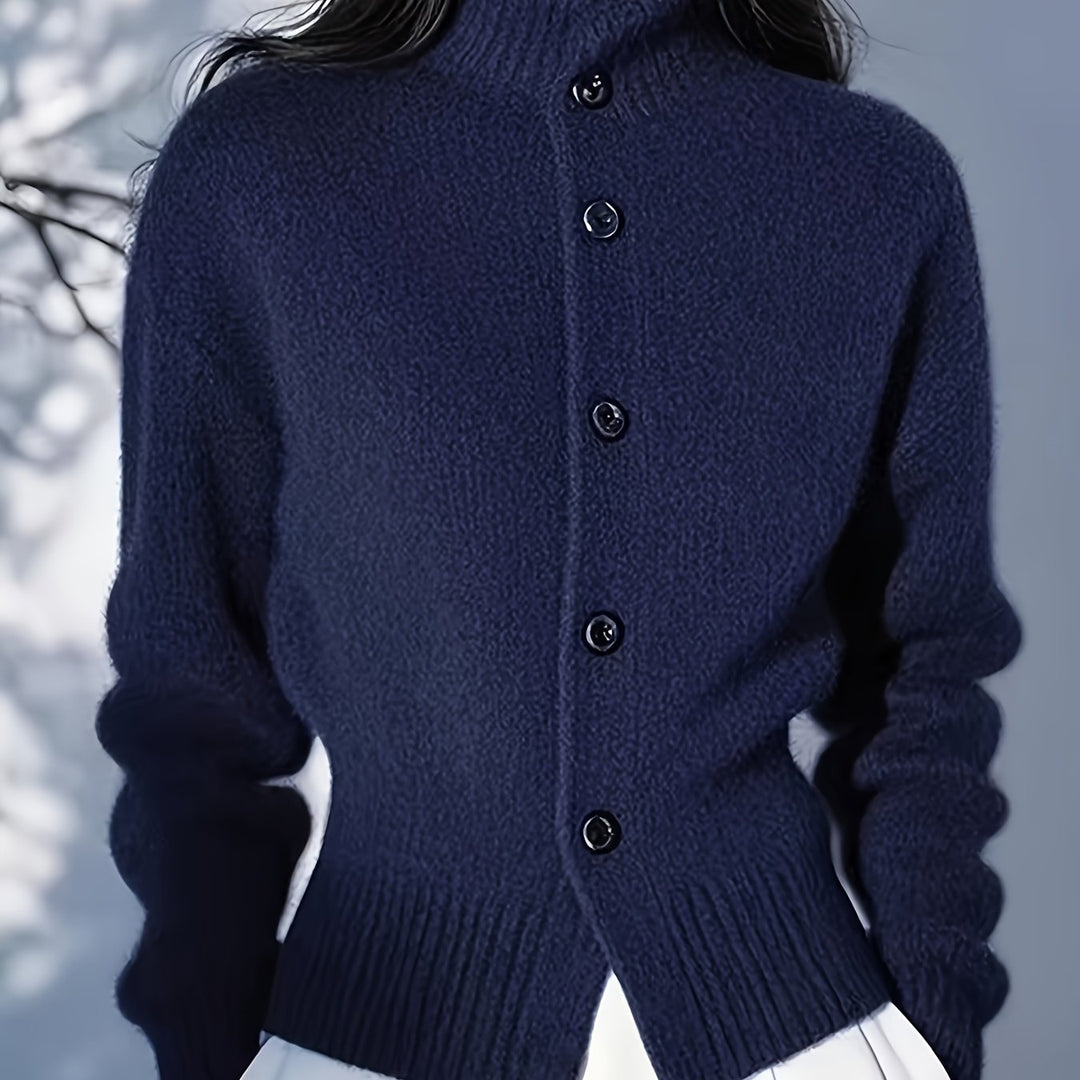 Margot | Höghalset Knap cardigan