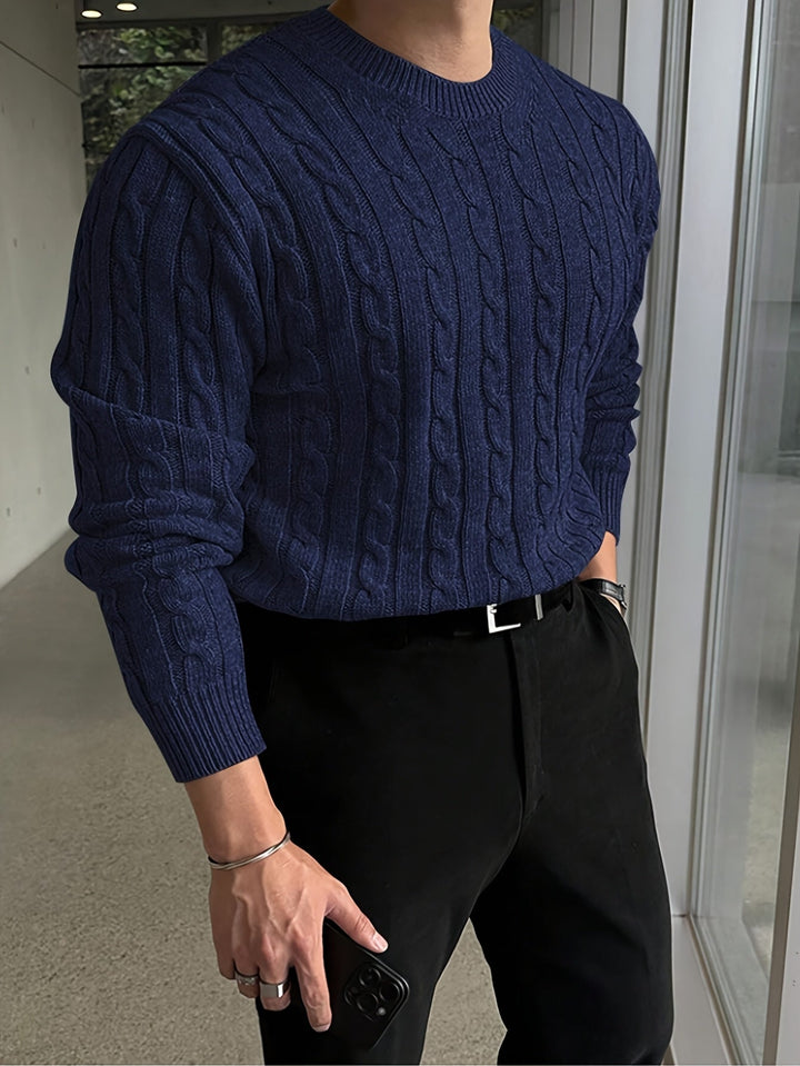 Preston | Tvinnad Kabel Pullover Tröja