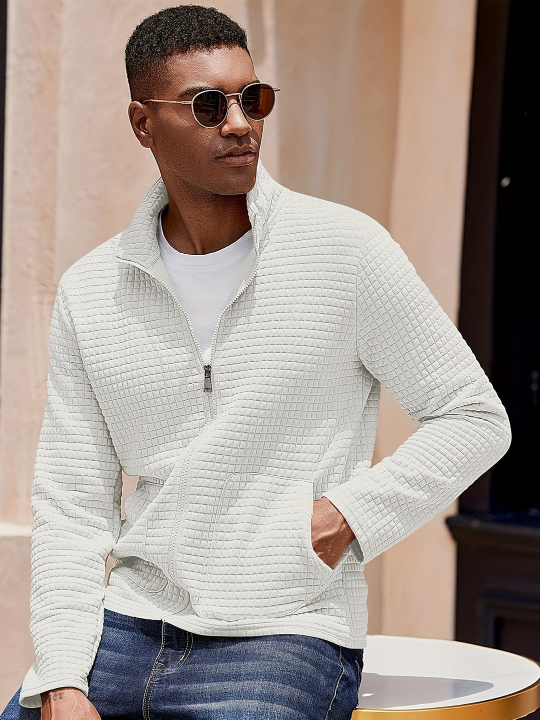 Hugo | Texturerad Zip-Up Jacka