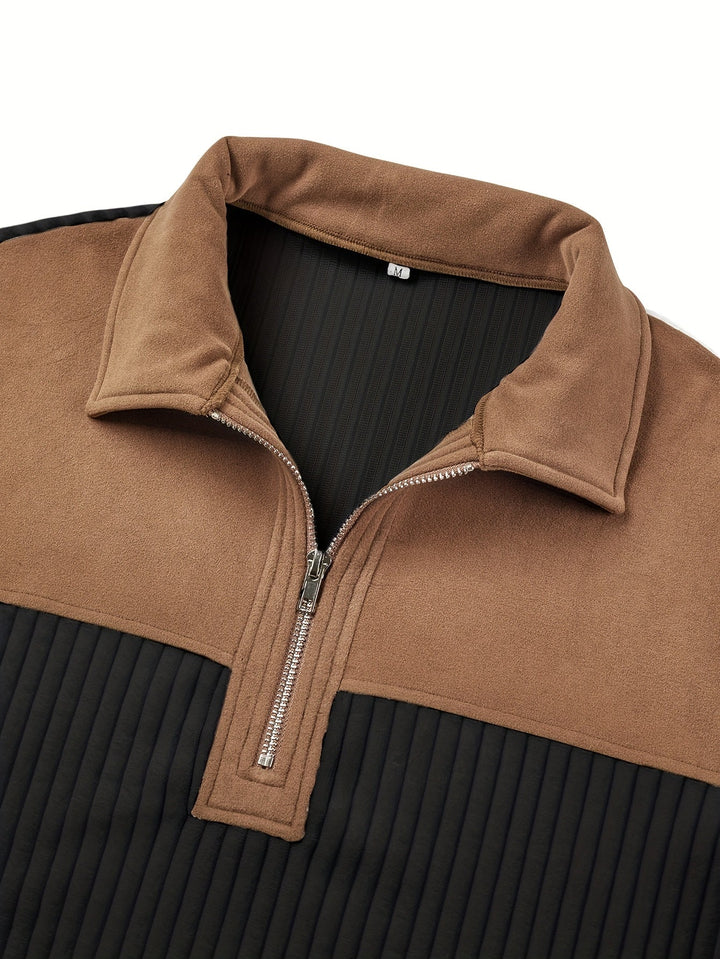 Roland | Tvåfärgad Quarter-Zip Pullover