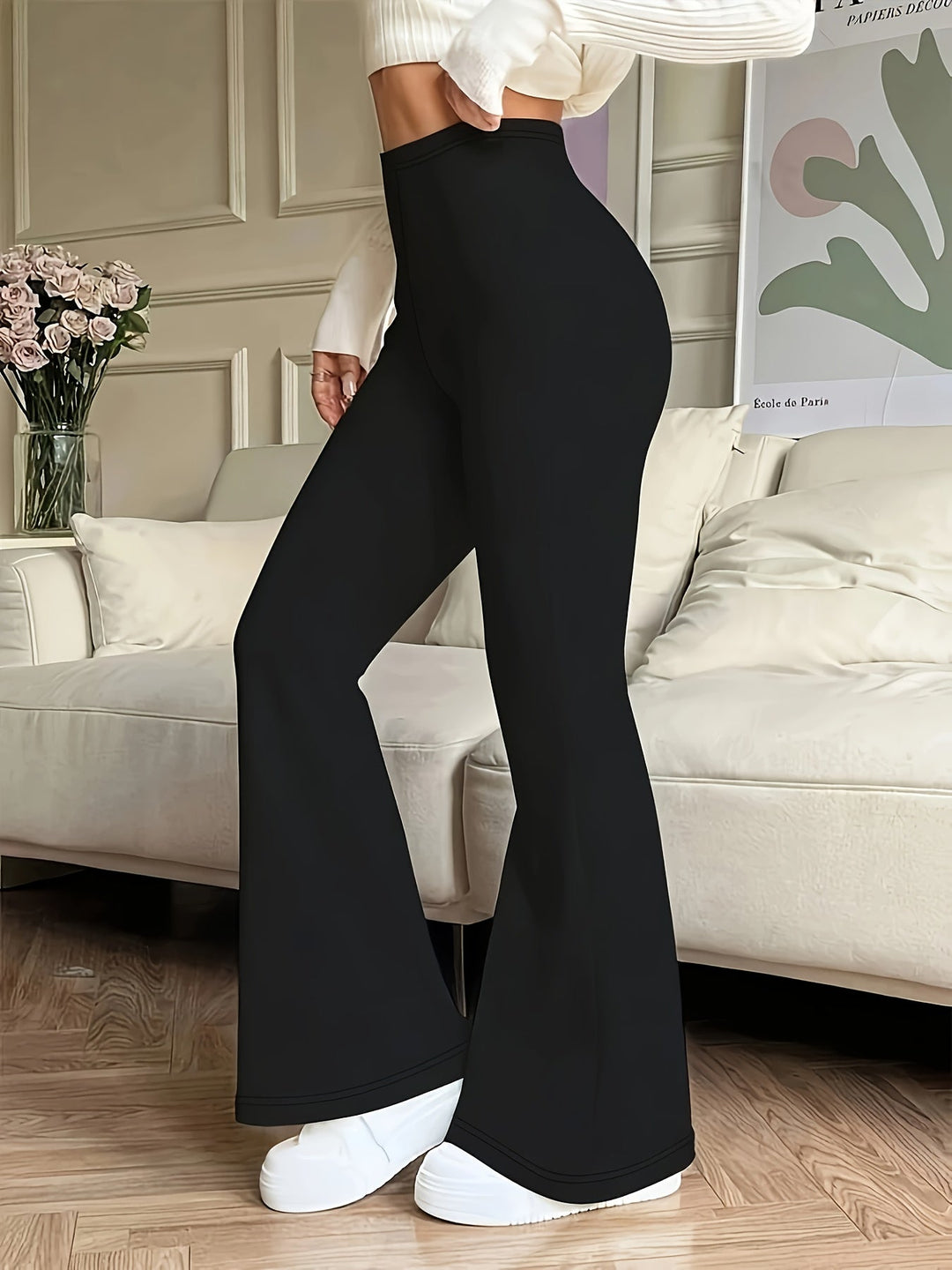 Marlene | Högmidjade Utsvängda Byxor