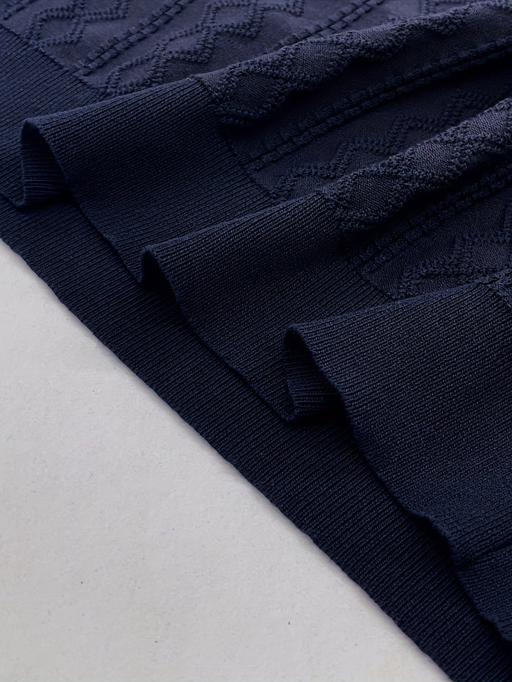 Barrett | Texturerad Polotröja med Kontrastkrage