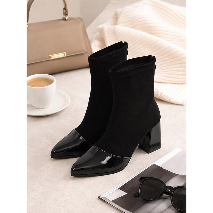 Beatrix | Cap-Toe Chunky Heel Ankelstövlar