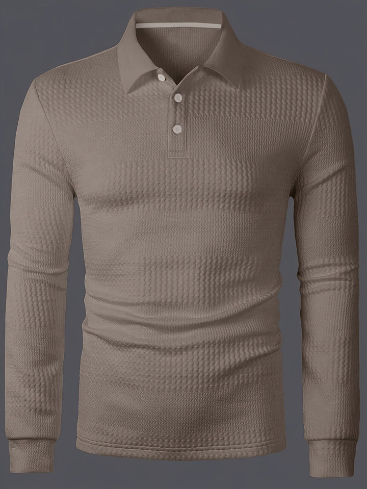 Fletcher | Texturerad långärmad polo
