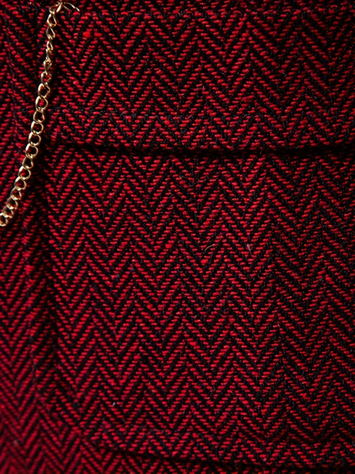 Edmund | Herringbone Enknäppt Väst