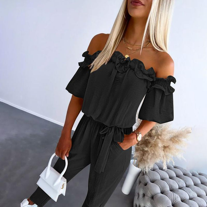 Carmella | Stilig Off Shoulder Knytmidja Jumpsuit