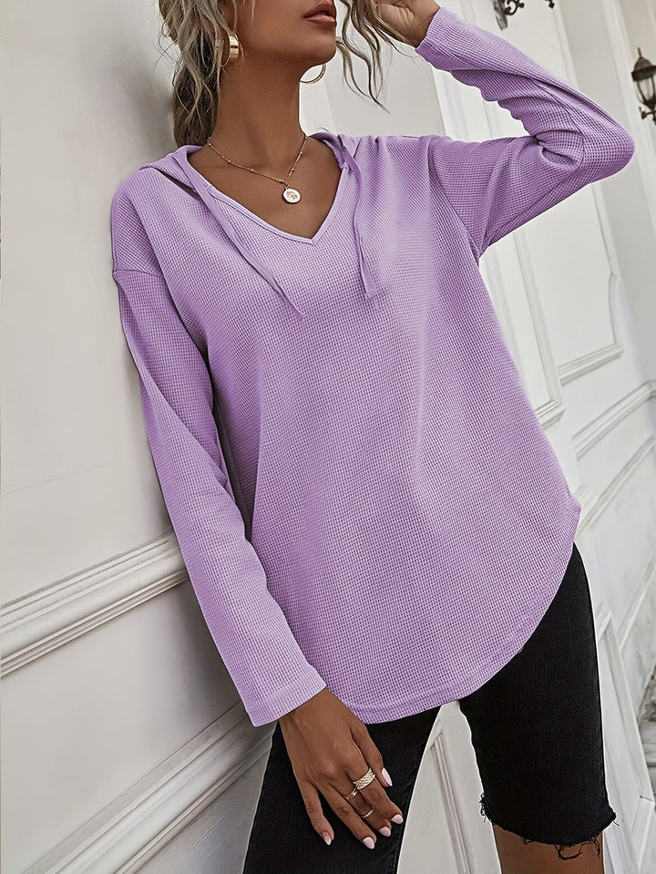 Kendra | Avslappnad V-ringad Hoodie