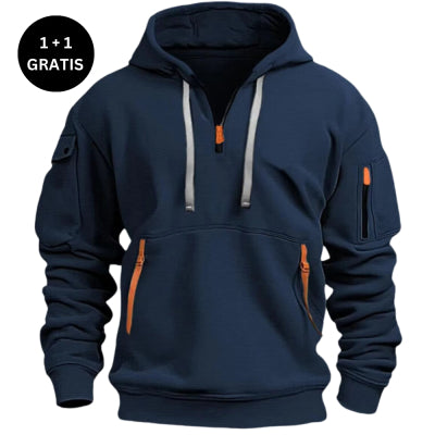 Hoodie oversize med nedfallande axlar och lös passform