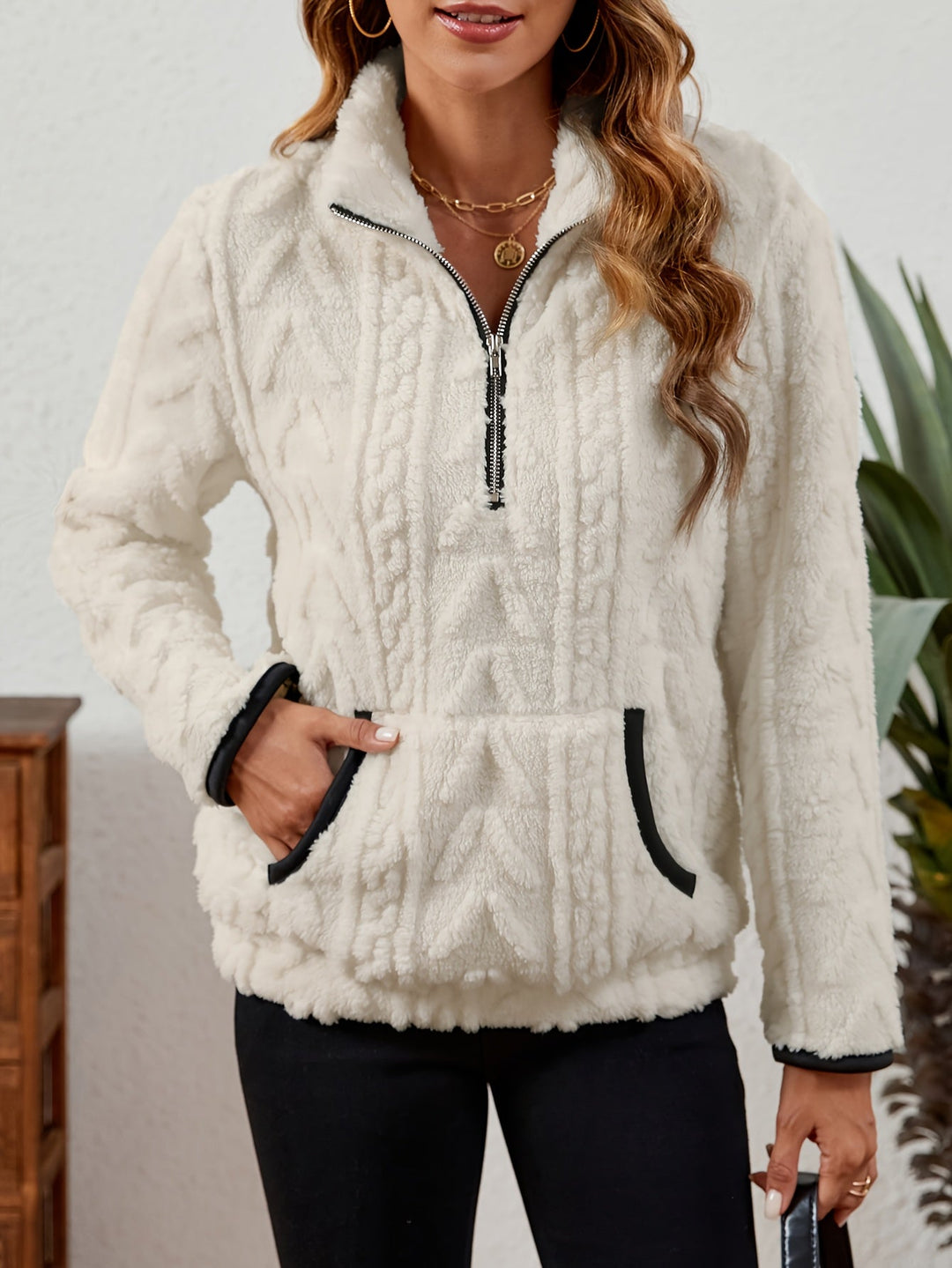 Delilah | Mysig Halv-Zip Tröja