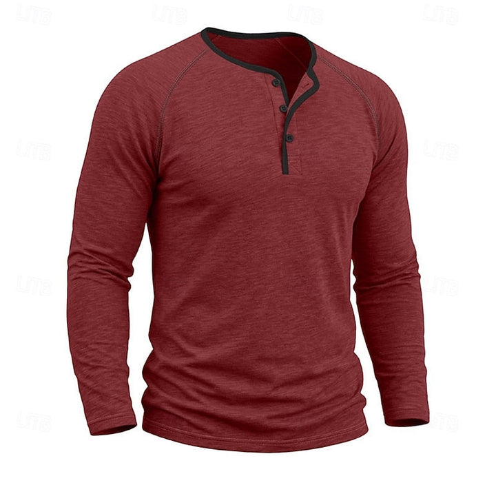Owen | Klassisk Button Henley Skjorta