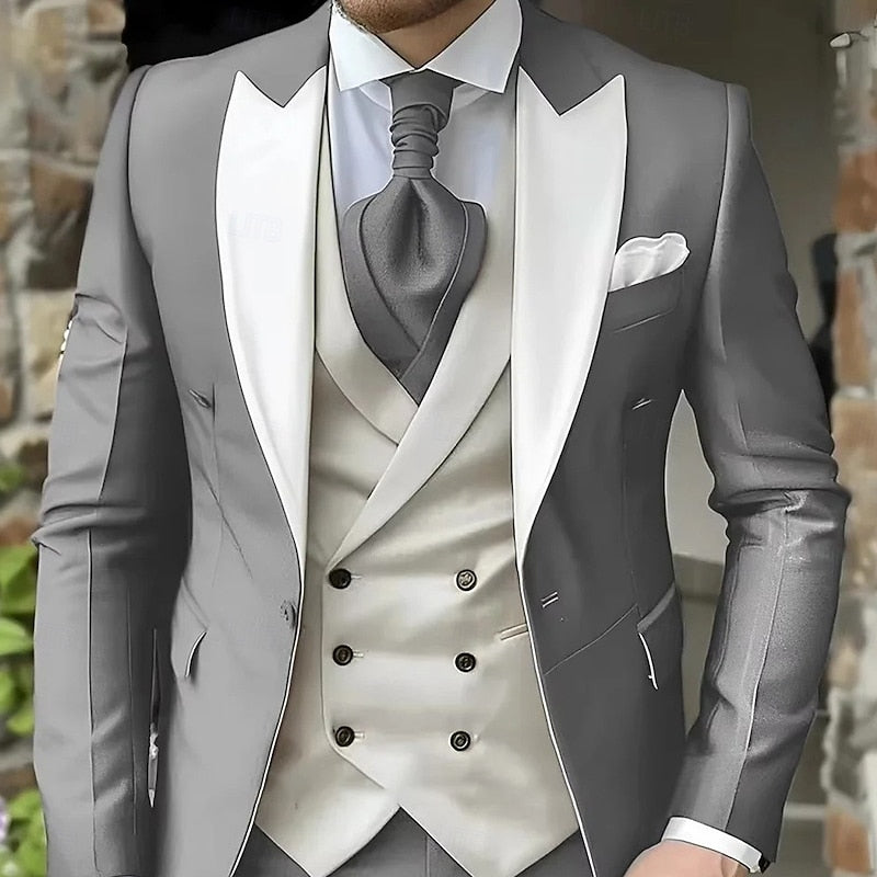 Miles | Skräddarsydd Tre-delad Set med Peak-Lapel