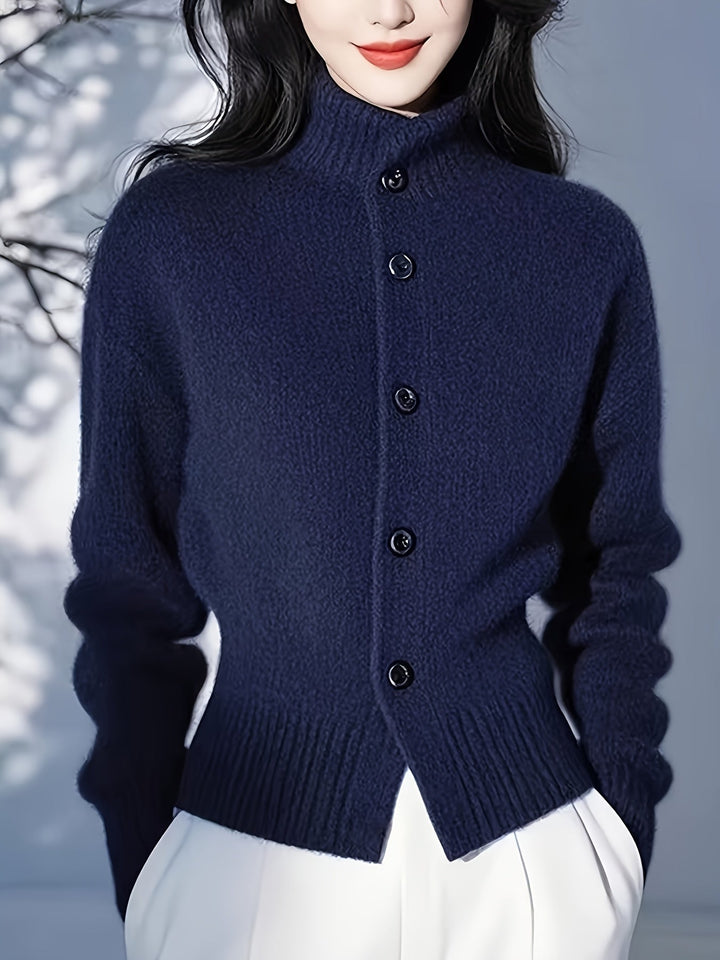 Margot | Höghalset Knap cardigan