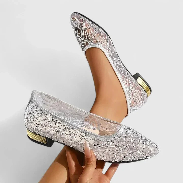 Cassidy | Elegant Spetsiga Ballerinaskor