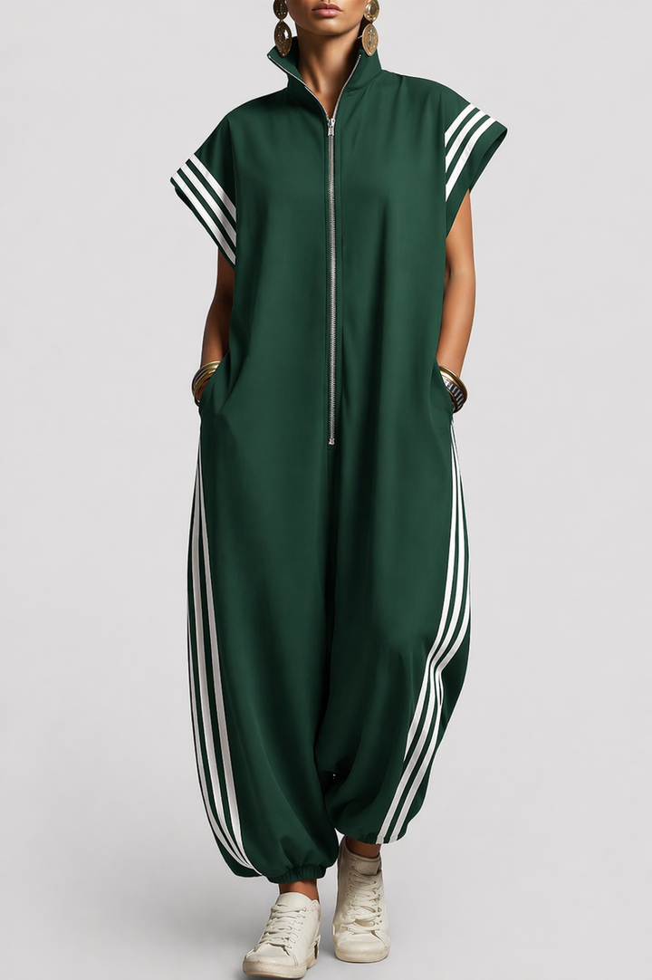 Valentina | Stilig ärmlös jumpsuit med dragkedja