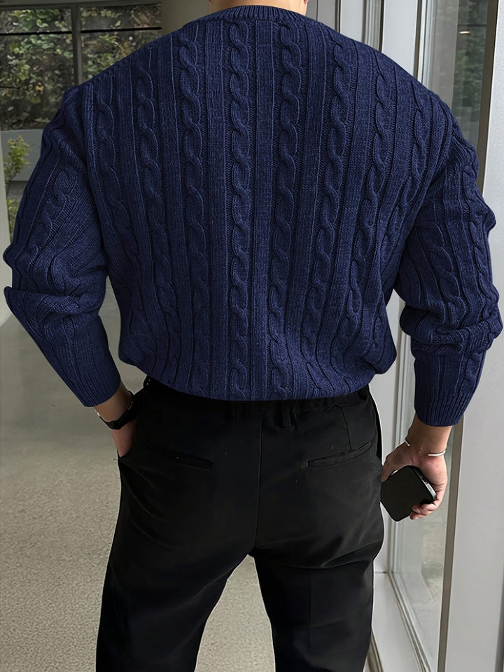 Preston | Tvinnad Kabel Pullover Tröja
