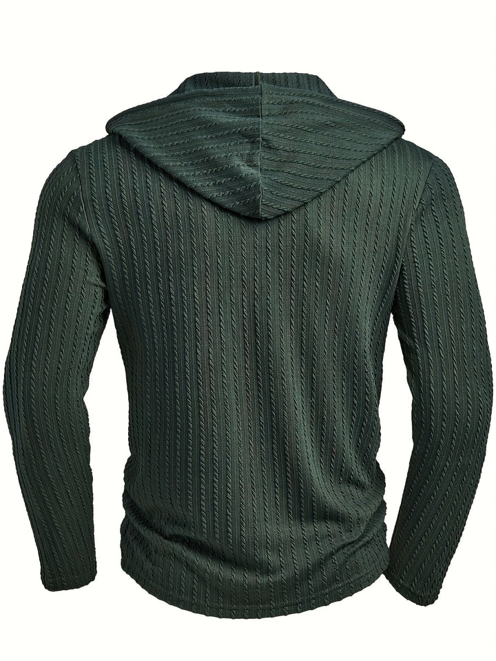 Rowan | Hoodie i Texturerad Henley