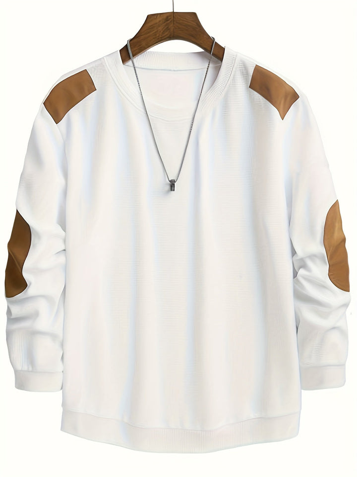 Aaron | Texturerad Elbow-Patch Pullover