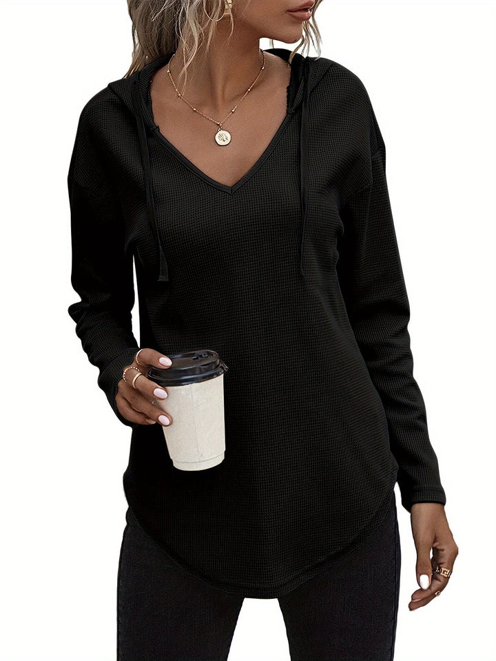Kendra | Avslappnad V-ringad Hoodie