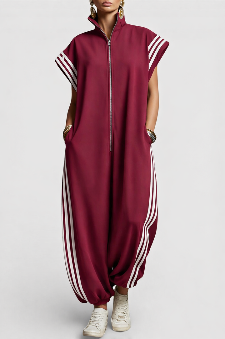Valentina | Stilig ärmlös jumpsuit med dragkedja