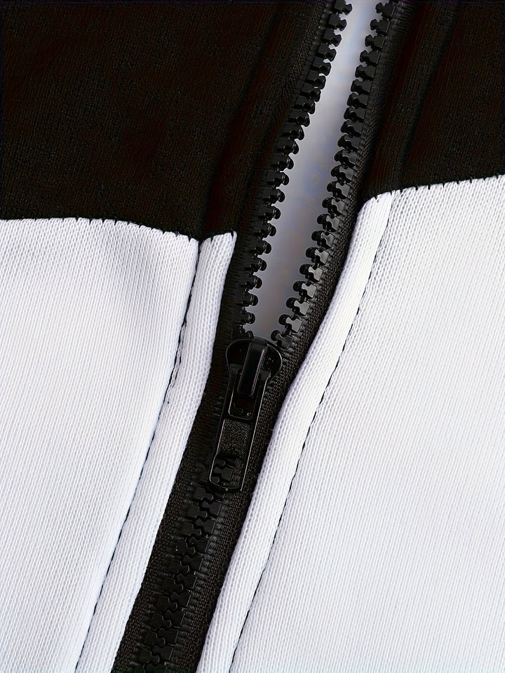 Bryce | Färgblock Zip-Up Huva Jacka