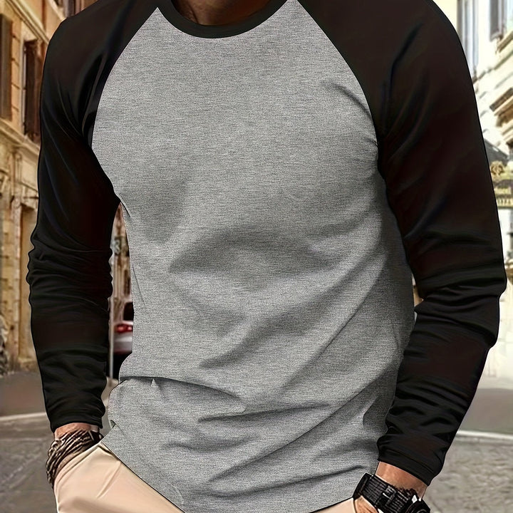 Trevor | Tvåfärgad Raglan Långärmad Topp