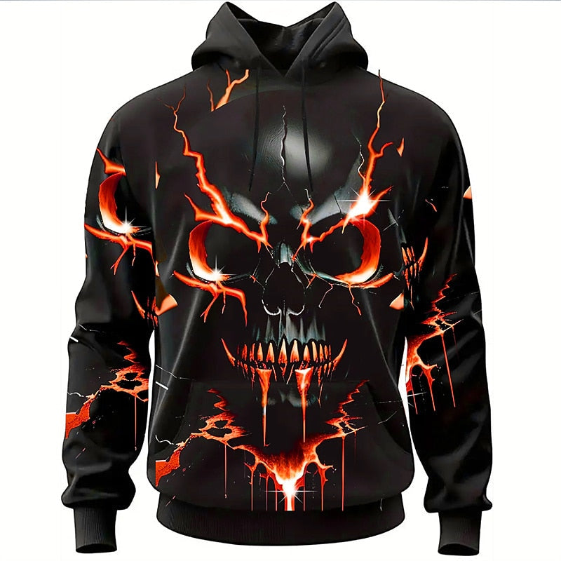 Cyrus | Halloween Skalle Grafik Hoodie