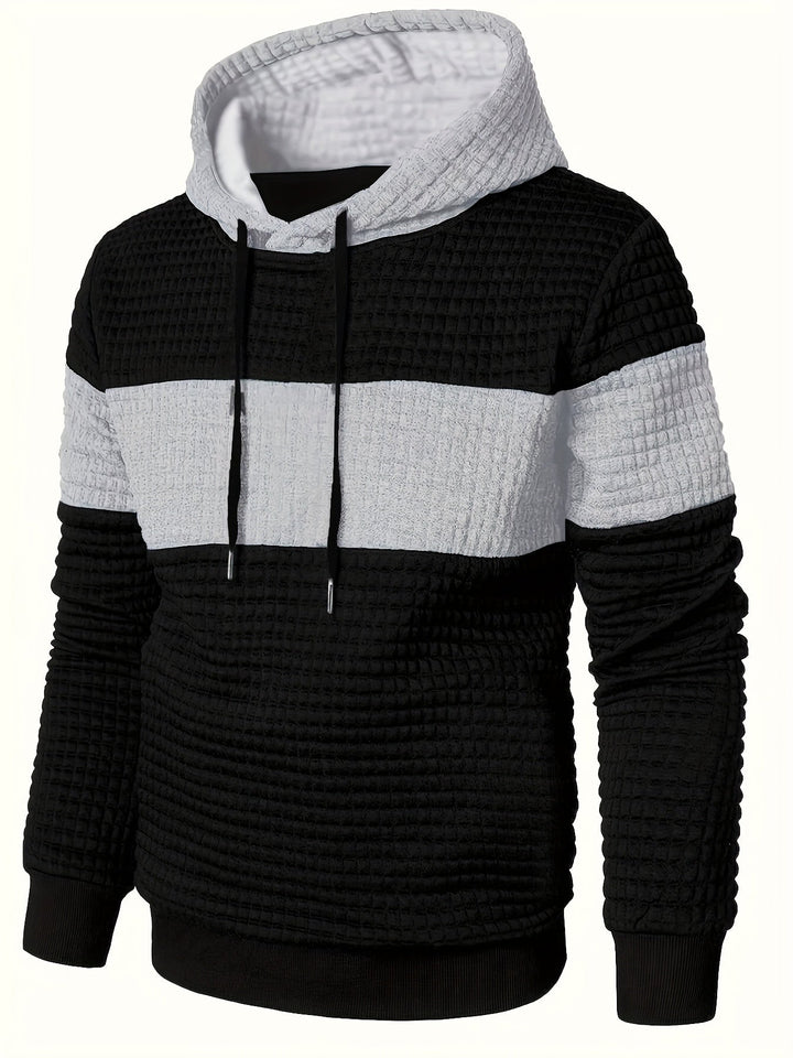 Hayes | Texturerad Färgblock Hoodie