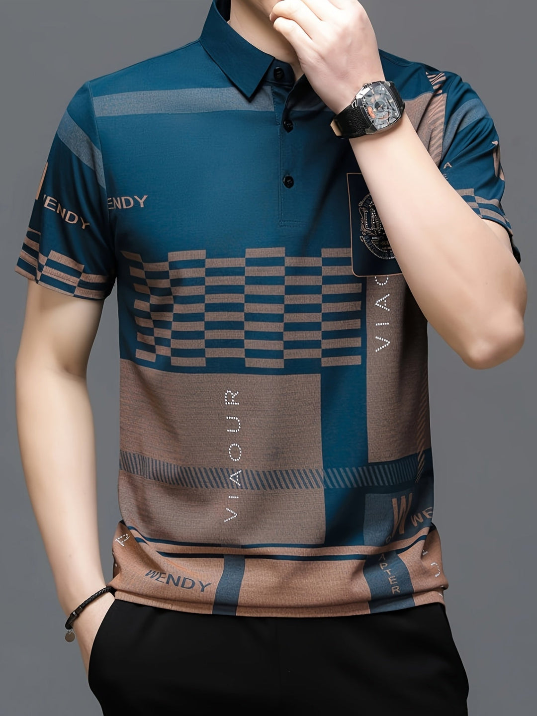 Nathaniel | Raffinerad Colorblock Polo Skjorta