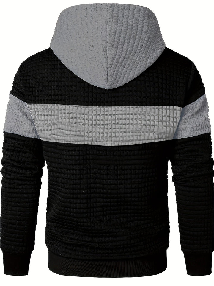 Hayes | Texturerad Färgblock Hoodie