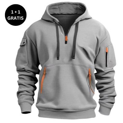 Hoodie oversize med nedfallande axlar och lös passform