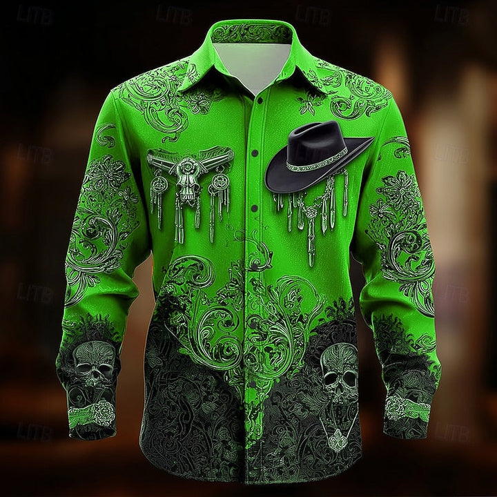 Clint | Western Halloween Utsmyckad Skjorta
