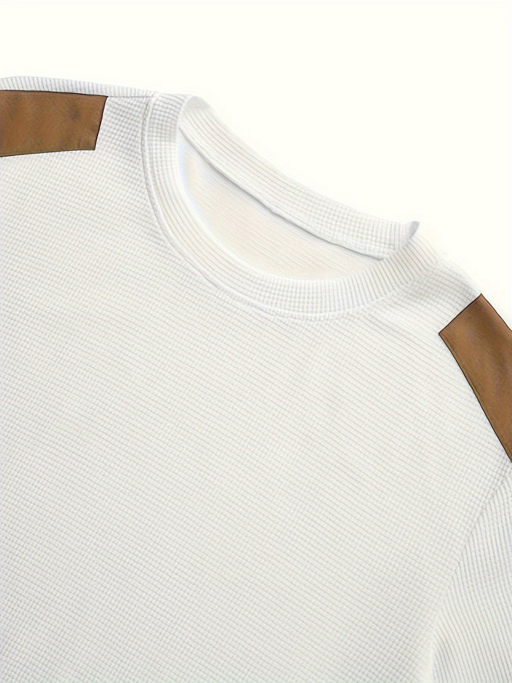 Aaron | Texturerad Elbow-Patch Pullover