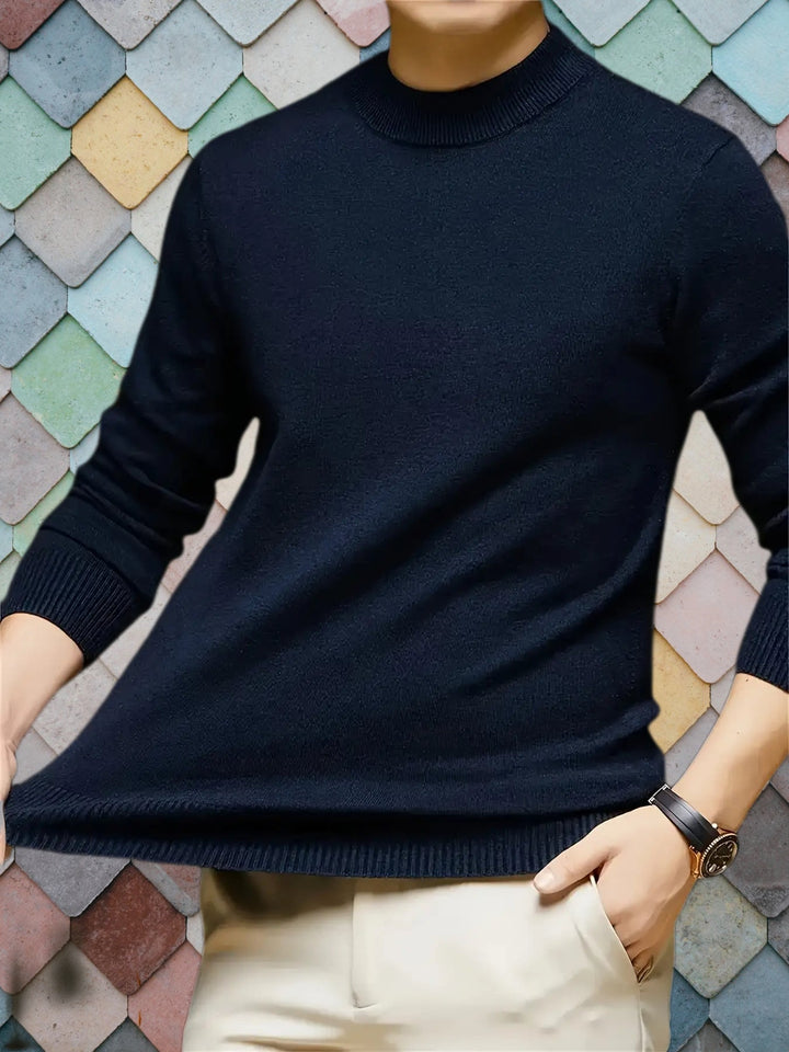 Jonah | Mock Neck Stickad Tröja