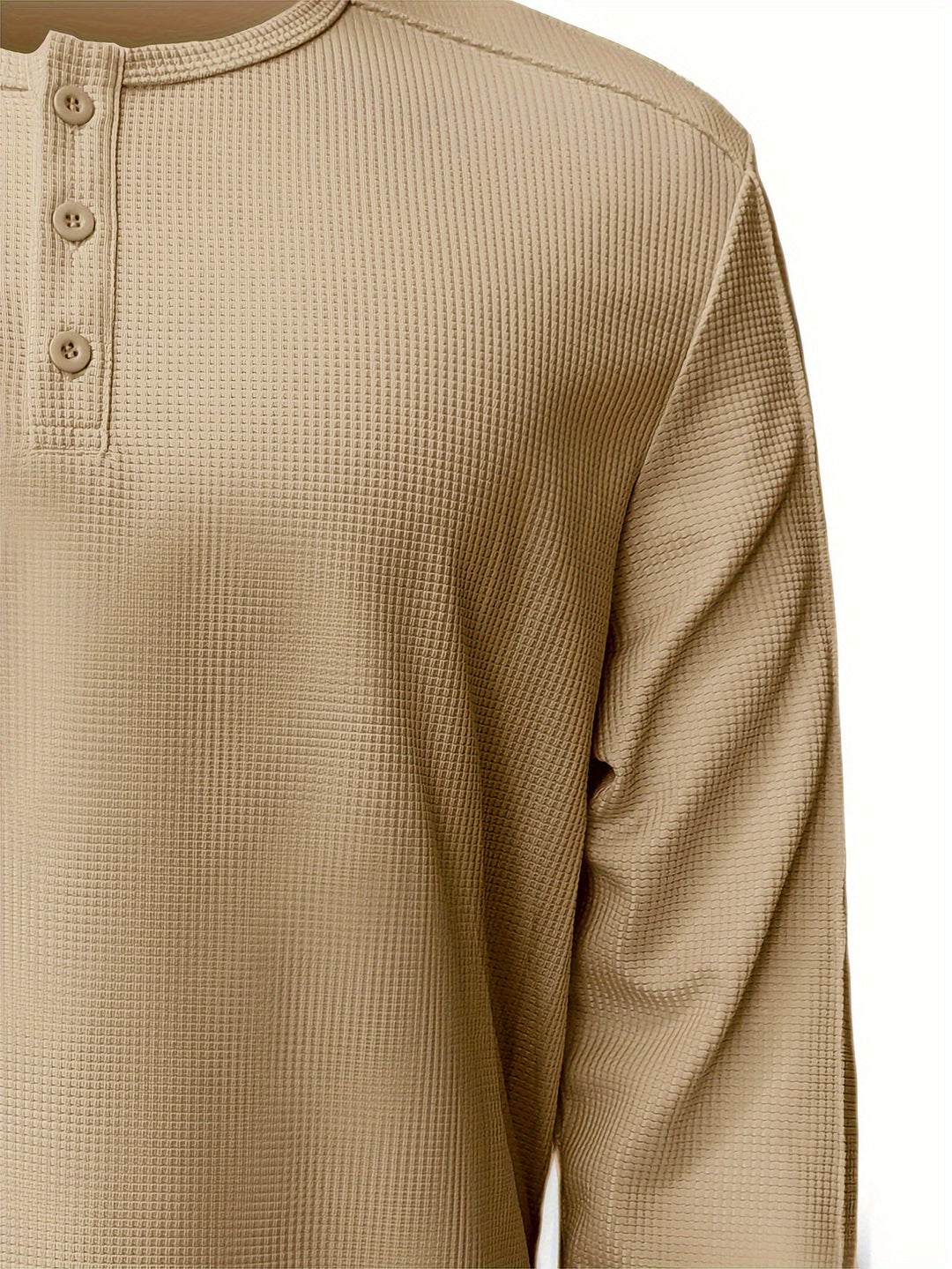Carson | Texturerad långärmad Henley