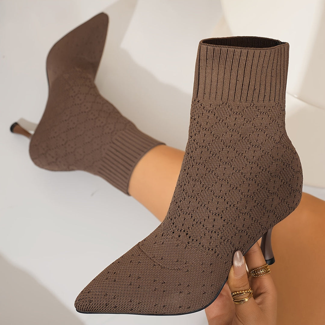 Tamsin | Spetsiga Sock-Stil Ankelstövlar