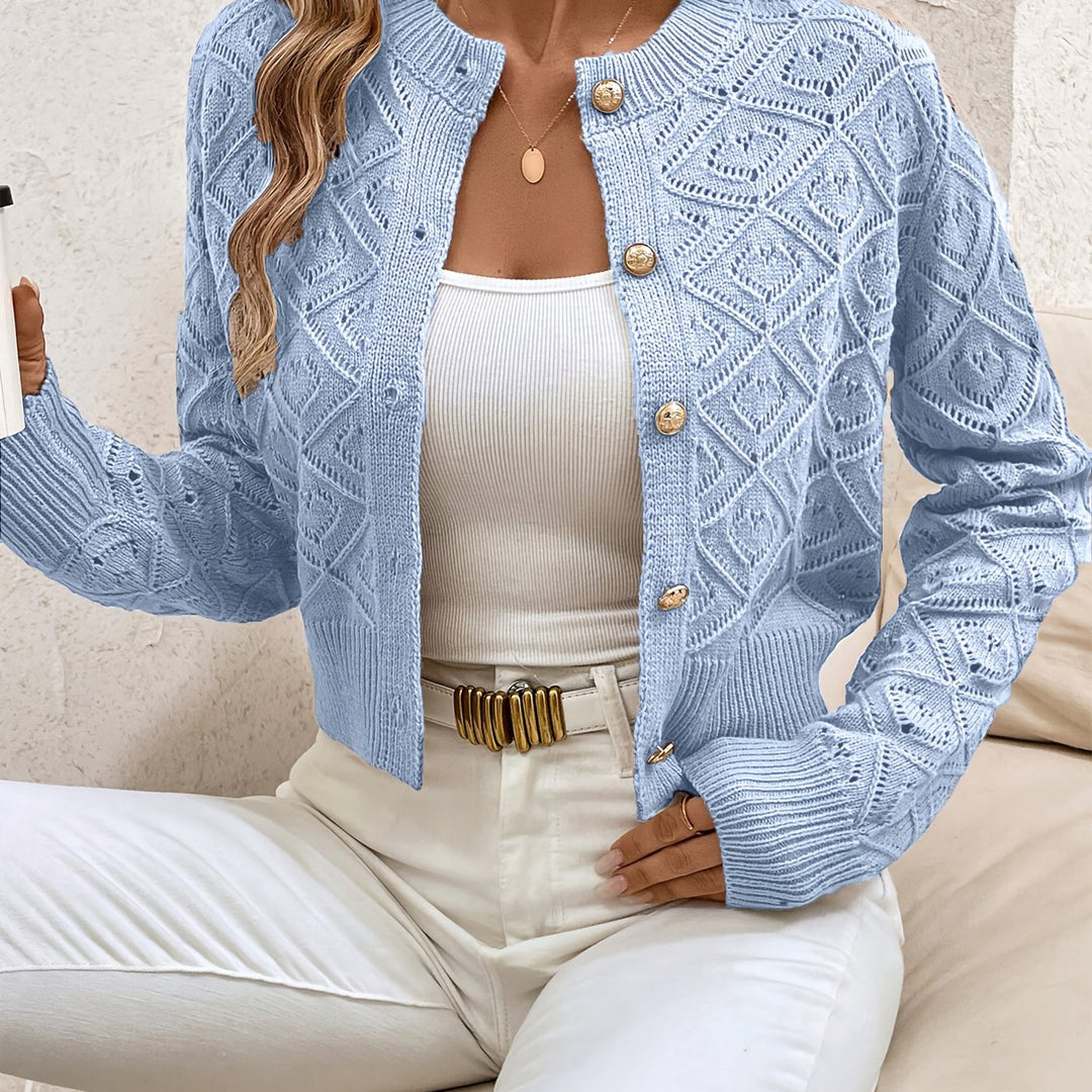 Della | Texturerad Knapp-Front Kofta