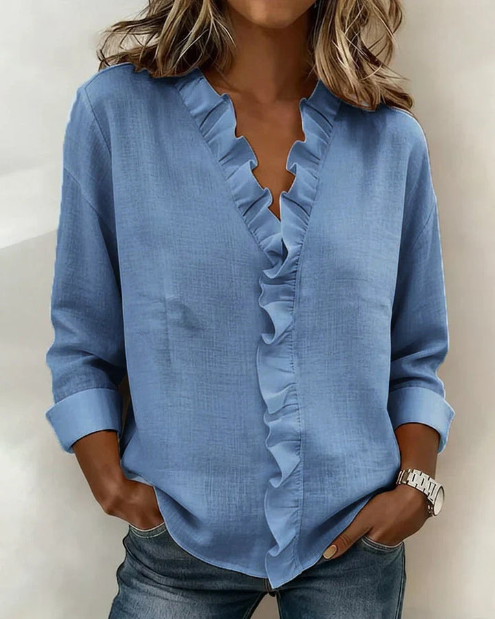 Chloe | Lätt V-ringad Blus