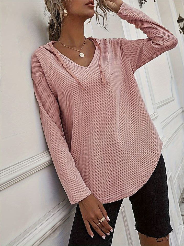 Kendra | Avslappnad V-ringad Hoodie