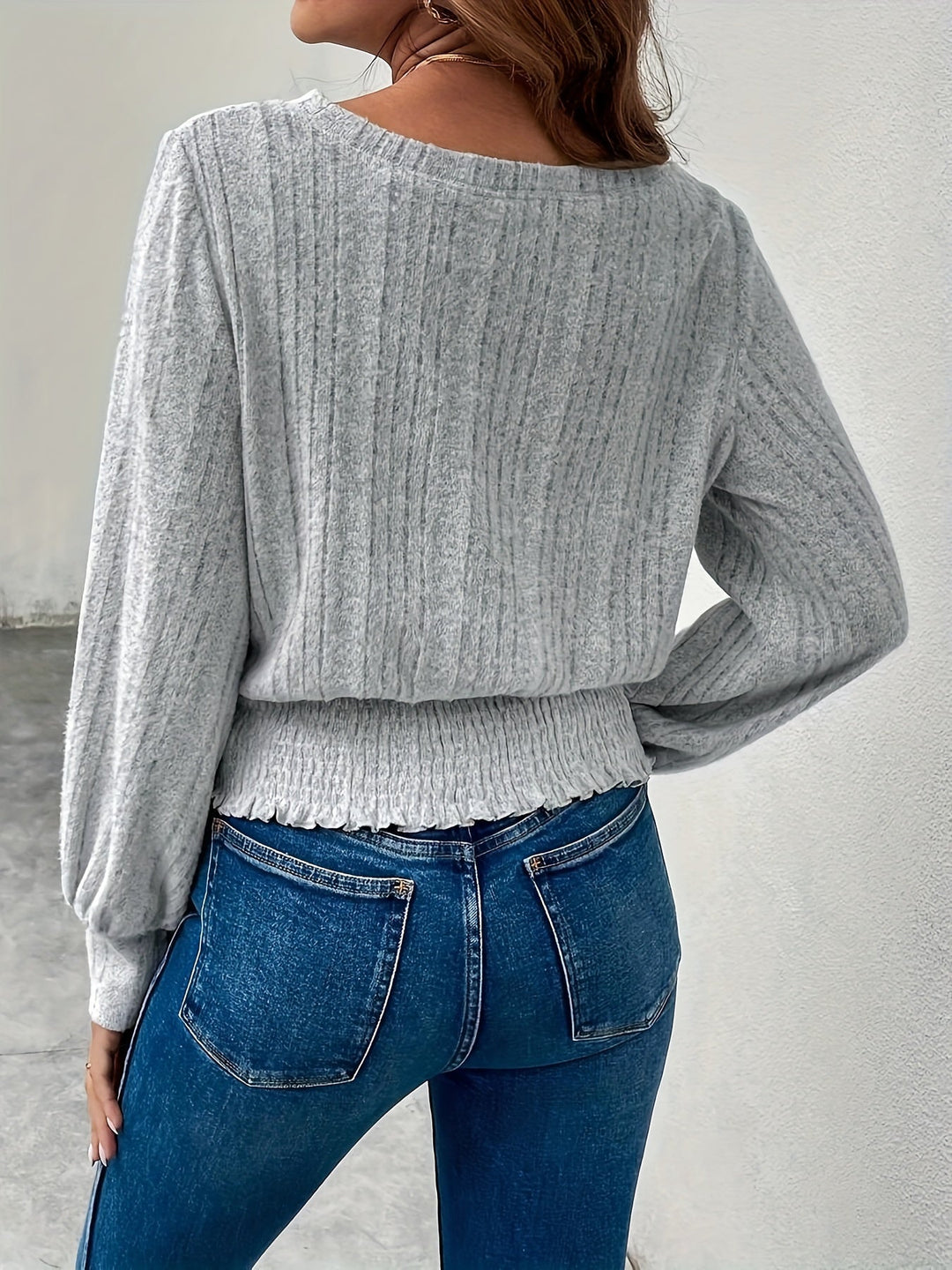 Corinthia | Smockad nederkant Ribbad Topp