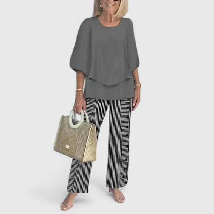 Jennifer | Sofistikerad Lös Tvådelad Set
