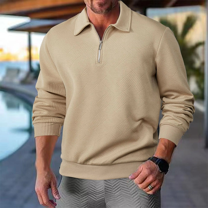 Hudson | Texturerad Halvdragkedja Pullover
