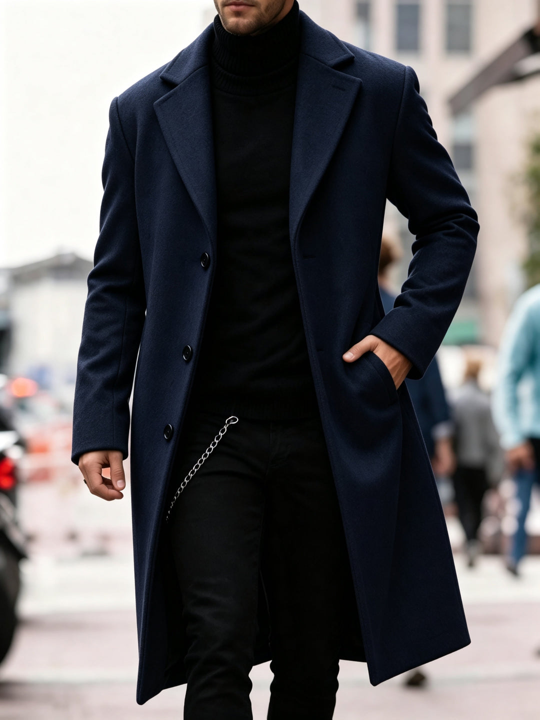 Chandler | Finsnittad Lång Trench Coat
