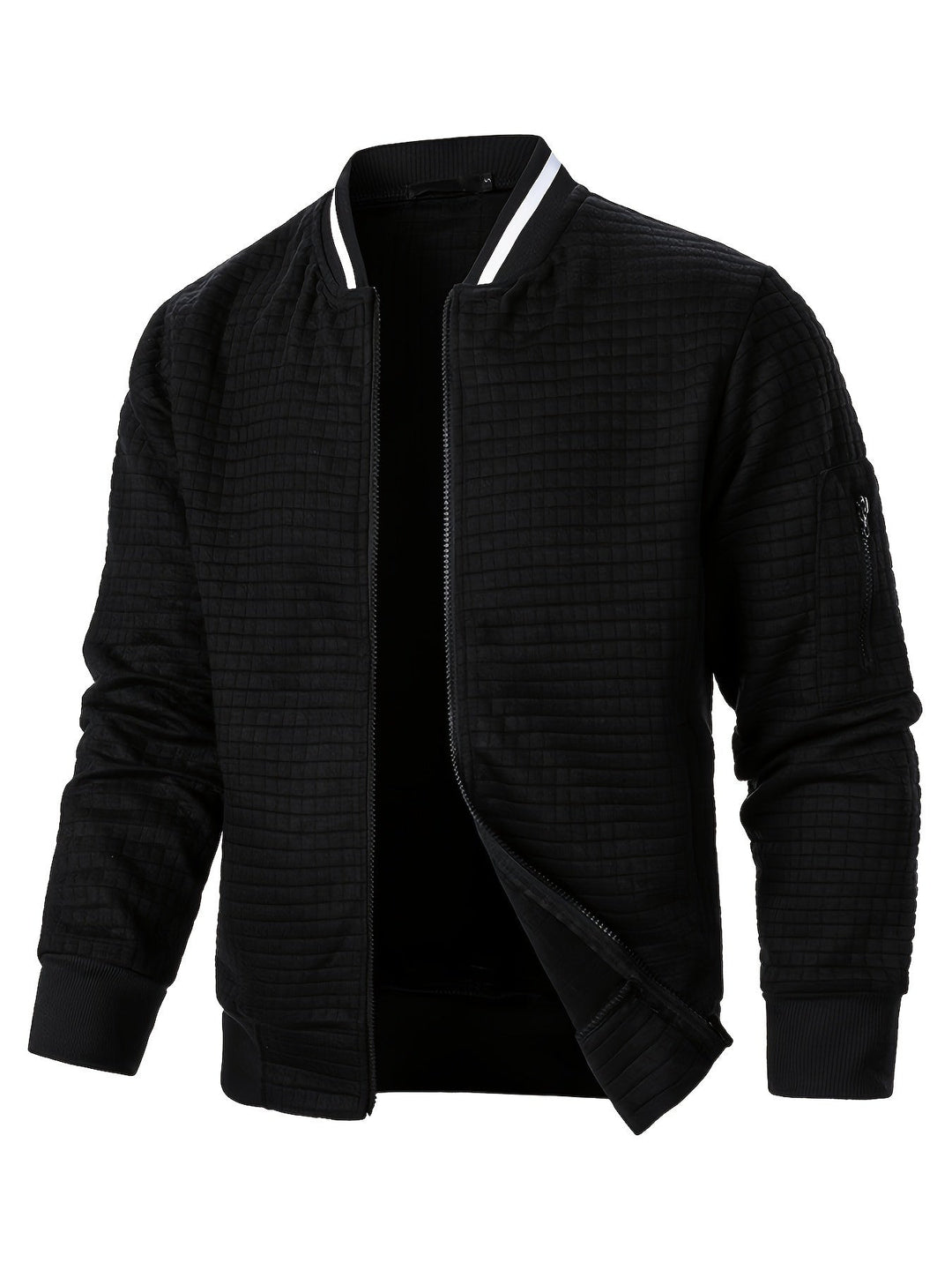 Raymond | Texturerad Zip-Up Bomberjacka