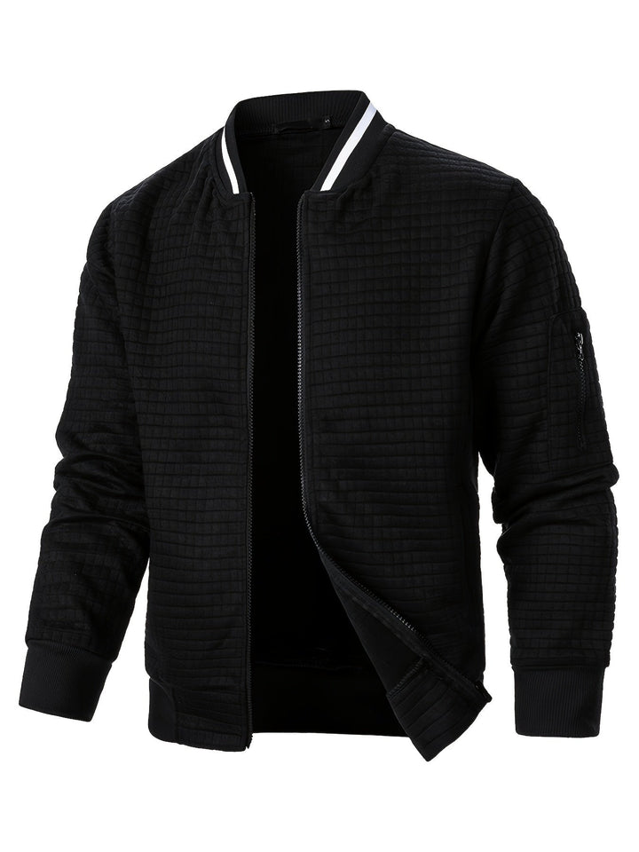 Raymond | Texturerad Zip-Up Bomberjacka