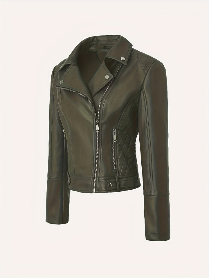 Mabel | Skulpterad Zip-Front Motojacka