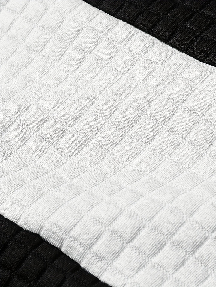 Hayes | Texturerad Färgblock Hoodie